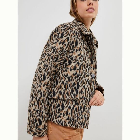 Anthropologie | Amoura Leopard Coat | Size: Medium | Color: Black Motif - Picture 2 of 3
